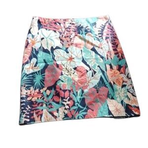 Talbots Pink and Black Asymmetrical A-Line Mini Skirt